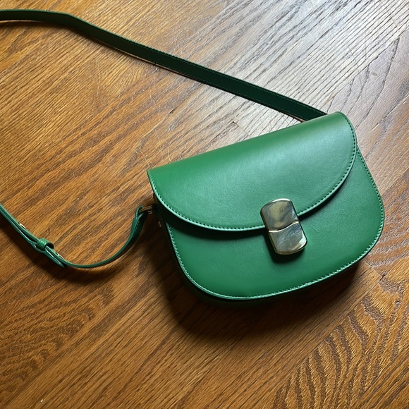 Sezane Claude Green Crossbody Bag - Picture 2 of 4